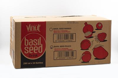 Напиток сокосодержащий Vinut с семенами базилика и соком персика 290 мл