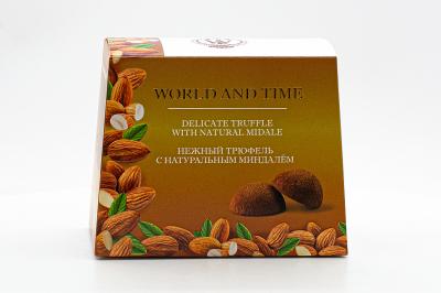 Нежный трюфель World&Time с миндалем 150 гр